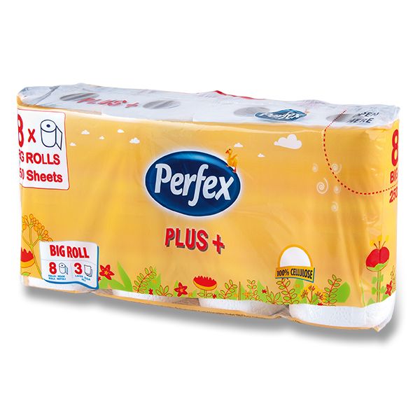 Papír toaletní Perfex Plus+ 3-vrstvý 250 utržků 8ks